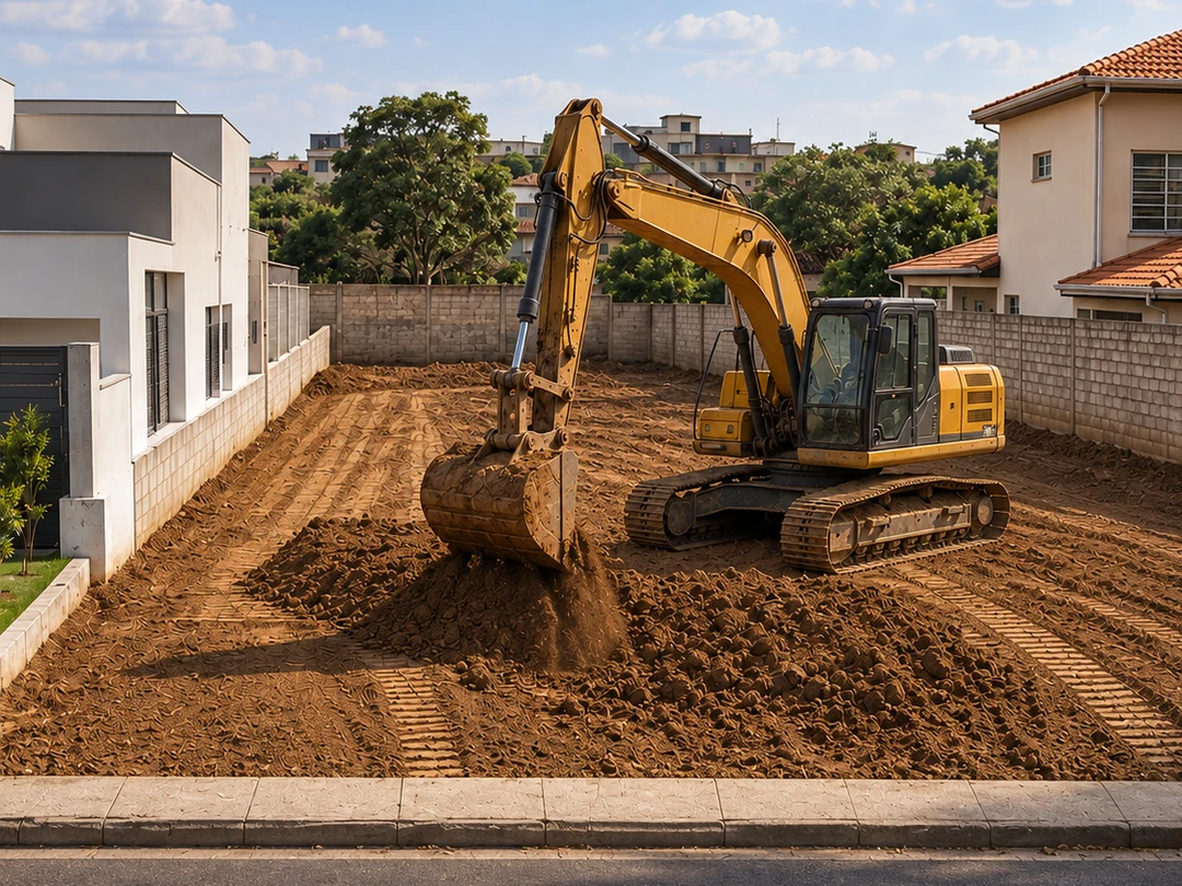 Serviço de nivelamento de terreno